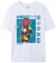Mindset-7 T-shirt - White & Blue design