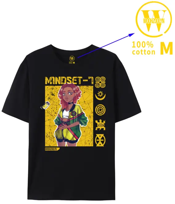 Mindset-7 T-shirt - Black & Yellow design