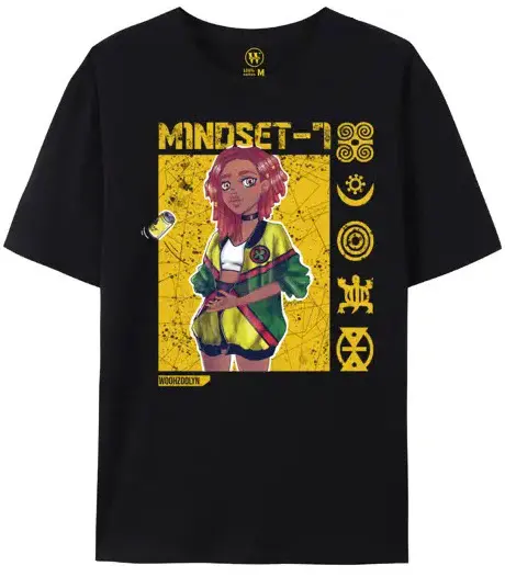 Mindset-7 T-shirt - Black & Yellow design
