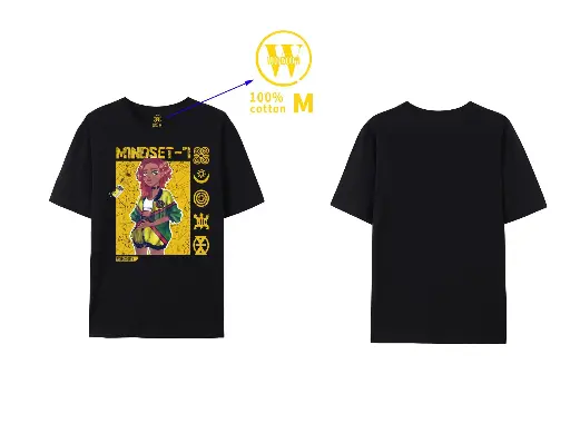 Mindset-7 T-shirt - Black & Yellow design