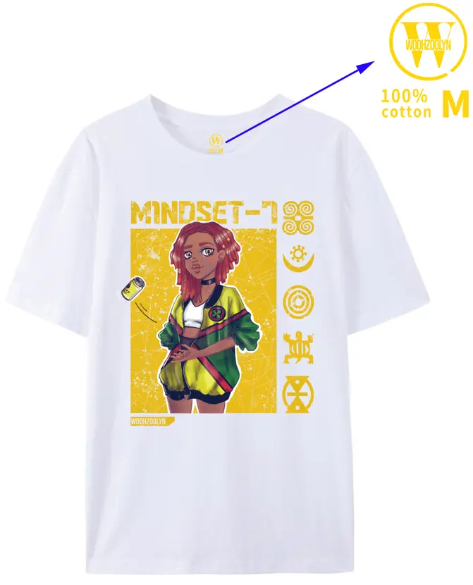 Mindset-7 T-shirt - White & Yellow design