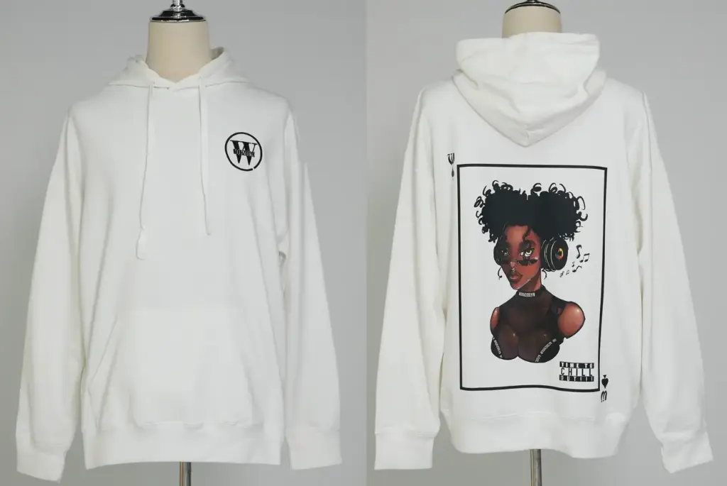 Mindset-7 Hoodie - White & Black design